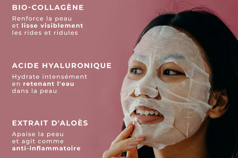 Masque au collagène – routine hydratation & éclat